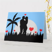 ICH LIEBE IHNEN ROMANTISCHE STRAND TROPISCHE KARTE (Gelbe Blume)