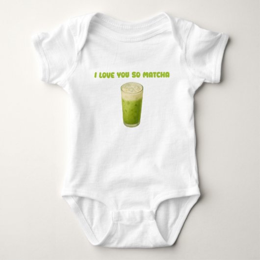 ICH LIEBE IHNEN SO MATCHA, MATCHA GREEN TEA-LIEBE BABY STRAMPLER (Vorderseite)