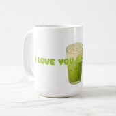 ICH LIEBE IHNEN SO MATCHA, MATCHA GREEN TEA-LIEBE KAFFEETASSE (Vorderseite Links)