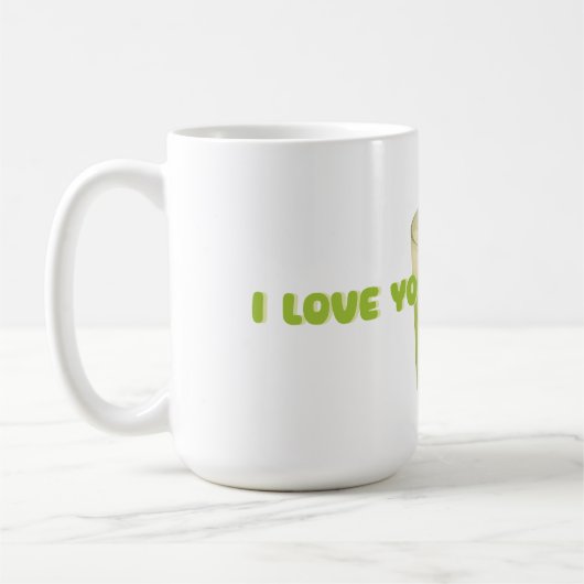 ICH LIEBE IHNEN SO MATCHA, MATCHA GREEN TEA-LIEBE KAFFEETASSE (Links)