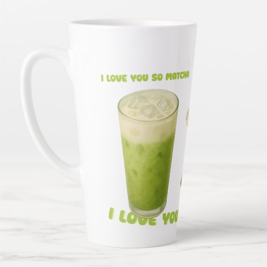 ICH LIEBE IHNEN SO MATCHA, MATCHA GREEN TEA-LIEBE MILCHTASSE (Links)
