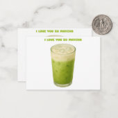 ICH LIEBE IHNEN SO MATCHA, MATCHA GREEN TEA-LIEBE MITTEILUNGSKARTE (Vorderseite/Rückseite Beispiel)