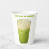 ICH LIEBE IHNEN SO MATCHA, MATCHA GREEN TEA-LIEBE PAPPBECHER (Vorderseite)