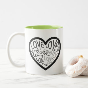 ICH LIEBE IHNEN WIRKLICH Mama-Tasse Grüntee Zweifarbige Tasse