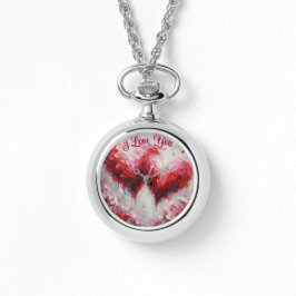 Ich Liebe Ihnen zwei Abstrakte Herzen Malerei Vale Armbanduhr