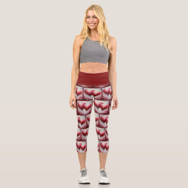 Ich Liebe Ihnen zwei Abstrakte Herzen Malerei Vale Capri Leggings