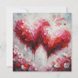 Ich Liebe Ihnen zwei Abstrakte Herzen Malerei Vale Feiertagskarte
