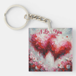 Ich Liebe Ihnen zwei Abstrakte Herzen Malerei Vale Schlüsselanhänger