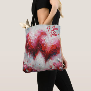 Ich Liebe Ihnen zwei Abstrakte Herzen Malerei Vale Tasche