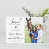 Ich liebe ihr erstes Foto Moderne Foto Pferde Hoch Save The Date (Stehend Vorderseite)
