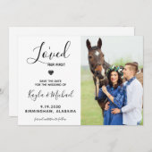 Ich liebe ihr erstes Foto Moderne Foto Pferde Hoch Save The Date (Vorne/Hinten)