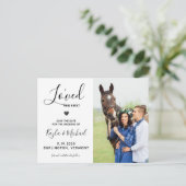 Ich liebe ihr erstes modernes Foto Save the Date Ankündigungspostkarte (Stehend Vorderseite)