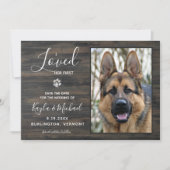 Ich liebe ihr erstes rustikales Foto auf Hochzeit Save The Date (Vorderseite)