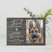 Ich liebe ihr erstes rustikales Foto auf Hochzeit Save The Date (Stehend Vorderseite)