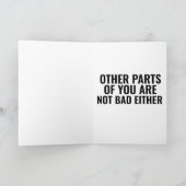 ICH LIEBE IHR GESICHT ROMANTISCHE NAUGHTY CARDS KARTE (Innenseite)