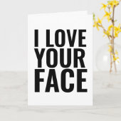 ICH LIEBE IHR GESICHT ROMANTISCHE NAUGHTY CARDS KARTE (Gelbe Blume)