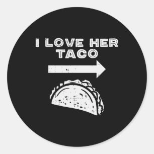 Ich Liebe ihr Taco Matching Couple Cinco De Mayo M Runder Aufkleber