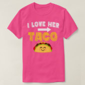 Ich Liebe ihr Taco Matching Couple Cinco De Mayo M T-Shirt (Design vorne)