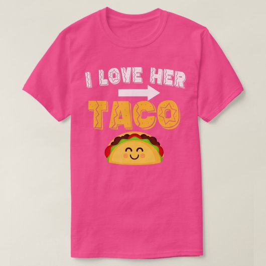 Ich Liebe ihr Taco Matching Couple Cinco De Mayo M T-Shirt (Design vorne)