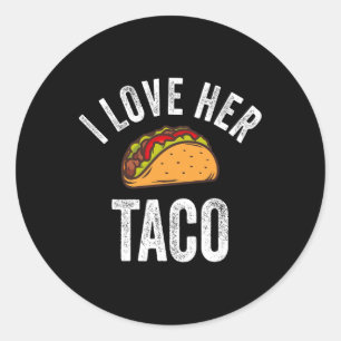 Ich Liebe ihr Taco Shirt Funny Cinco De Mayo Mexik Runder Aufkleber