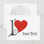 Ich LIEBE ... Ihr Text Postkarte (Vorne/Hinten)