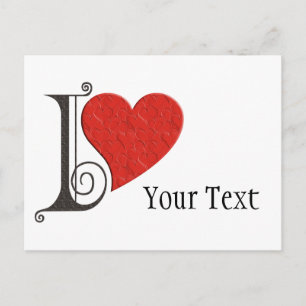 Ich LIEBE ... Ihr Text Postkarte