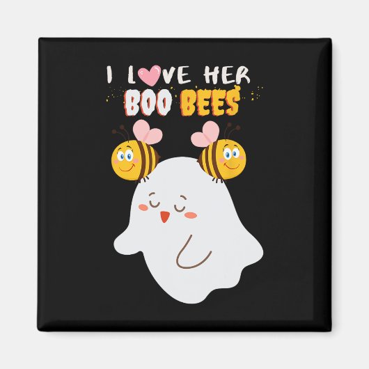 Ich Liebe Ihre Boo Bees Funny Halloween Couple Hus Magnet (Vorne)