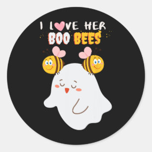 Ich Liebe Ihre Boo Bees Funny Halloween Couple Hus Runder Aufkleber