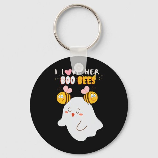 Ich Liebe Ihre Boo Bees Funny Halloween Couple Hus Schlüsselanhänger (Vorderseite)