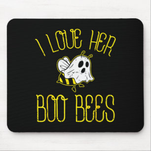 Ich liebe ihre Boo Bees Paare Halloween Erwachsene Mousepad