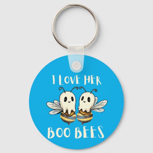 Ich Liebe ihre Boobienen Funny Halloween-Saison Schlüsselanhänger (Rückseite)