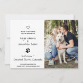 Ich liebe ihre erste - moderne Niedliche Einfache Save The Date (Rückseite)