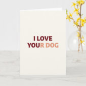 Ich liebe Ihre Hund Karte (Gelbe Blume)