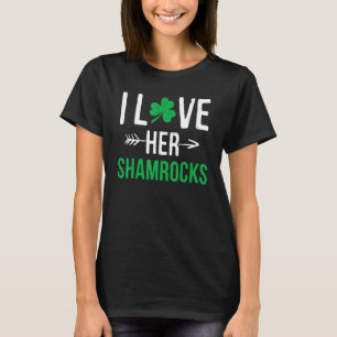 Ich Liebe ihre Kleeblätter St Patrick's Day Paare T-Shirt