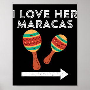 Ich liebe ihre Maracas Cinco De Mayo passende Paar Poster