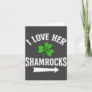 Ich liebe ihre Shamrocks St. Patrick's Day Paar-Ou Karte