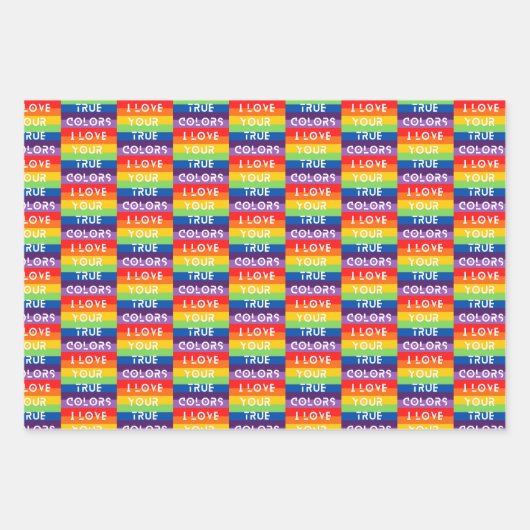 Ich Liebe Ihre wahren Farben Papierblätter Geschenkpapier Set (Vorderseite)