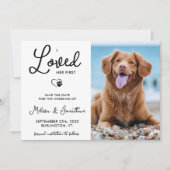 Ich liebe ihren ersten Haustier, der ein Foto für Save The Date (Vorderseite)