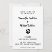 Ich liebe ihren ersten Haustier, der ein Foto für  Save The Date (Rückseite)