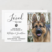 Ich liebe ihren ersten Hund Hochzeit speichern das (Vorne/Hinten)