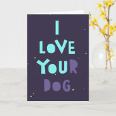 Ich Liebe Ihren Hund, schneesichere Karte, anpassb Karte (Gelbe Blume)