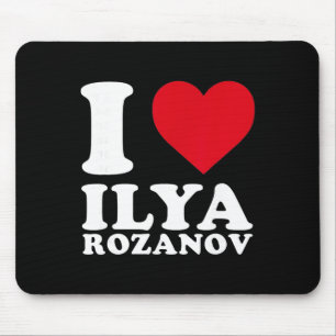 Ich liebe Ilya Rozanov Hockey Spieler Mutiges Herz Mousepad