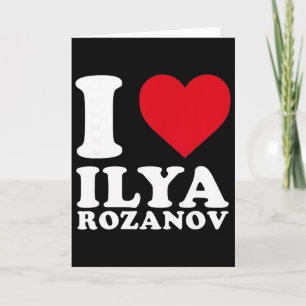 Ich liebe Ilya Rozanov Hockeyspieler Mutiges Herz  Karte