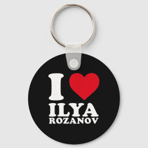 Ich liebe Ilya Rozanov Hockeyspieler Mutiges Herz Schlüsselanhänger