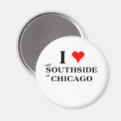 Ich Liebe im Süden Chicagos Magnet (Vorderseite/Rückseite)
