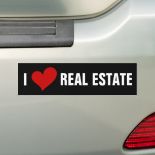 Ich liebe Immobilien Autoaufkleber