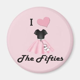 Ich Liebe in den 50er Jahren Magnet