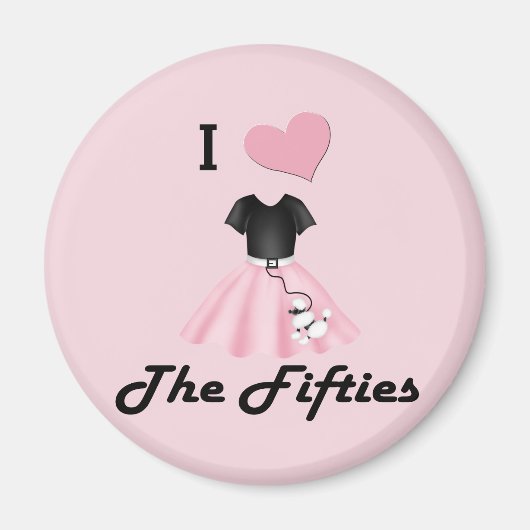 Ich Liebe in den 50er Jahren Magnet (Vorne)
