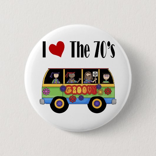 Ich Liebe in den 70er Jahren Button (Vorderseite)