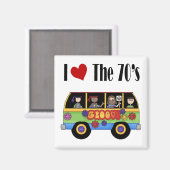 Ich Liebe in den 70er Jahren Magnet (Vorderseite/Rückseite)